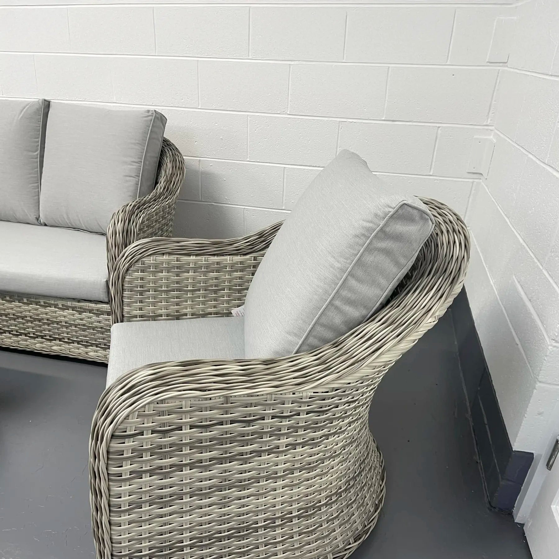 Nordic Rattan Garden Sofa Set – 3 Seater, 2 Chairs & Coffee Table