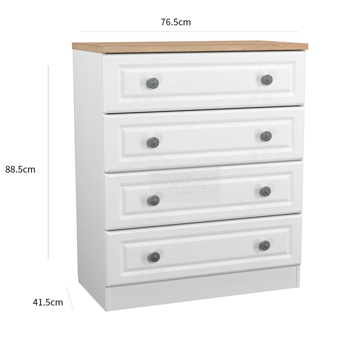 Norfolk 4 Drawer Chest - Pendle Village Furniture