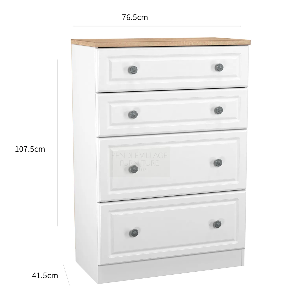 Norfolk 4 Drawer Deep Chest - Pendle Village Furniture