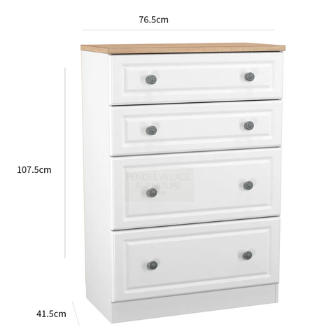 Norfolk 4 Drawer Deep Chest - Pendle Village Furniture