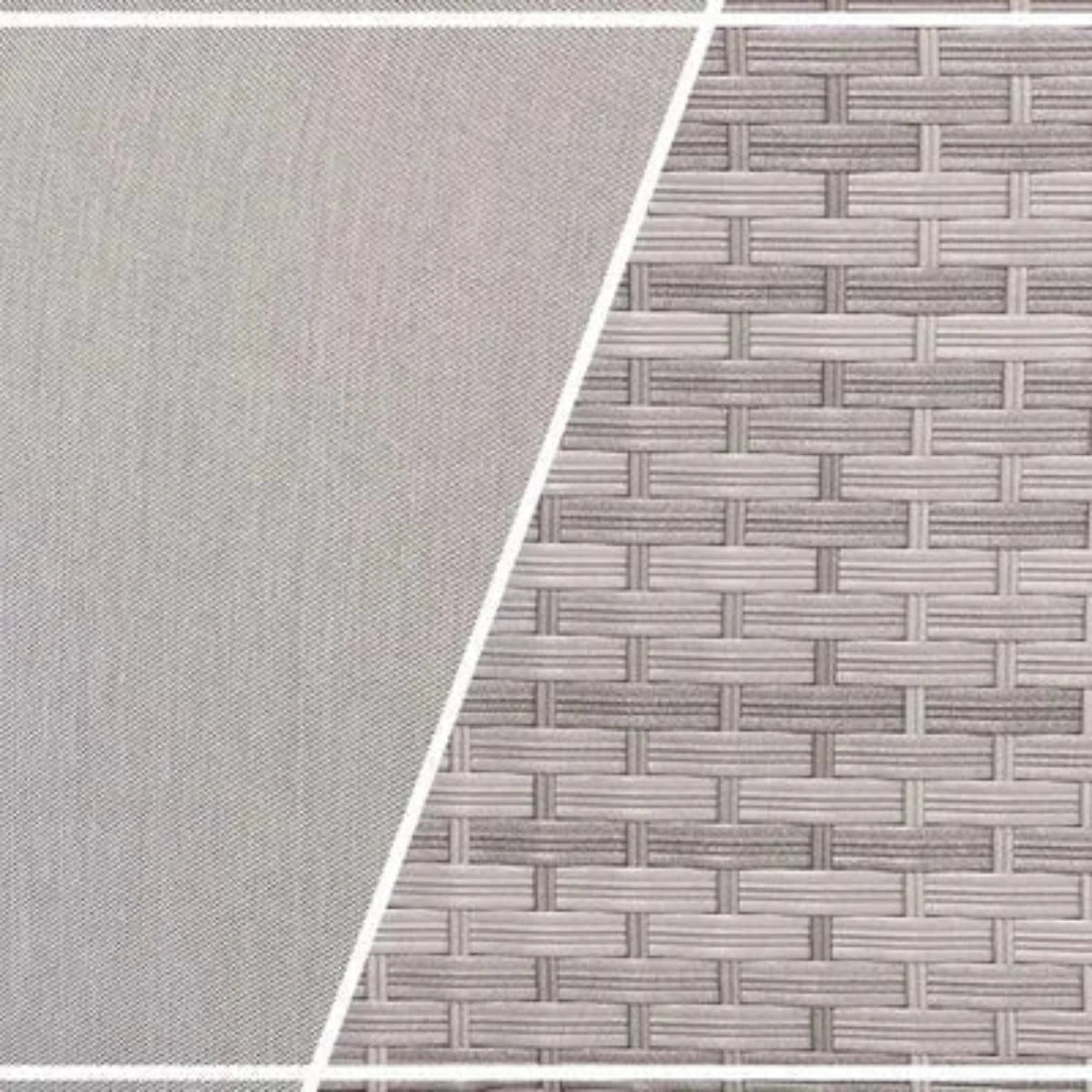 Contemporary rattan-style exterior for garden furniture.