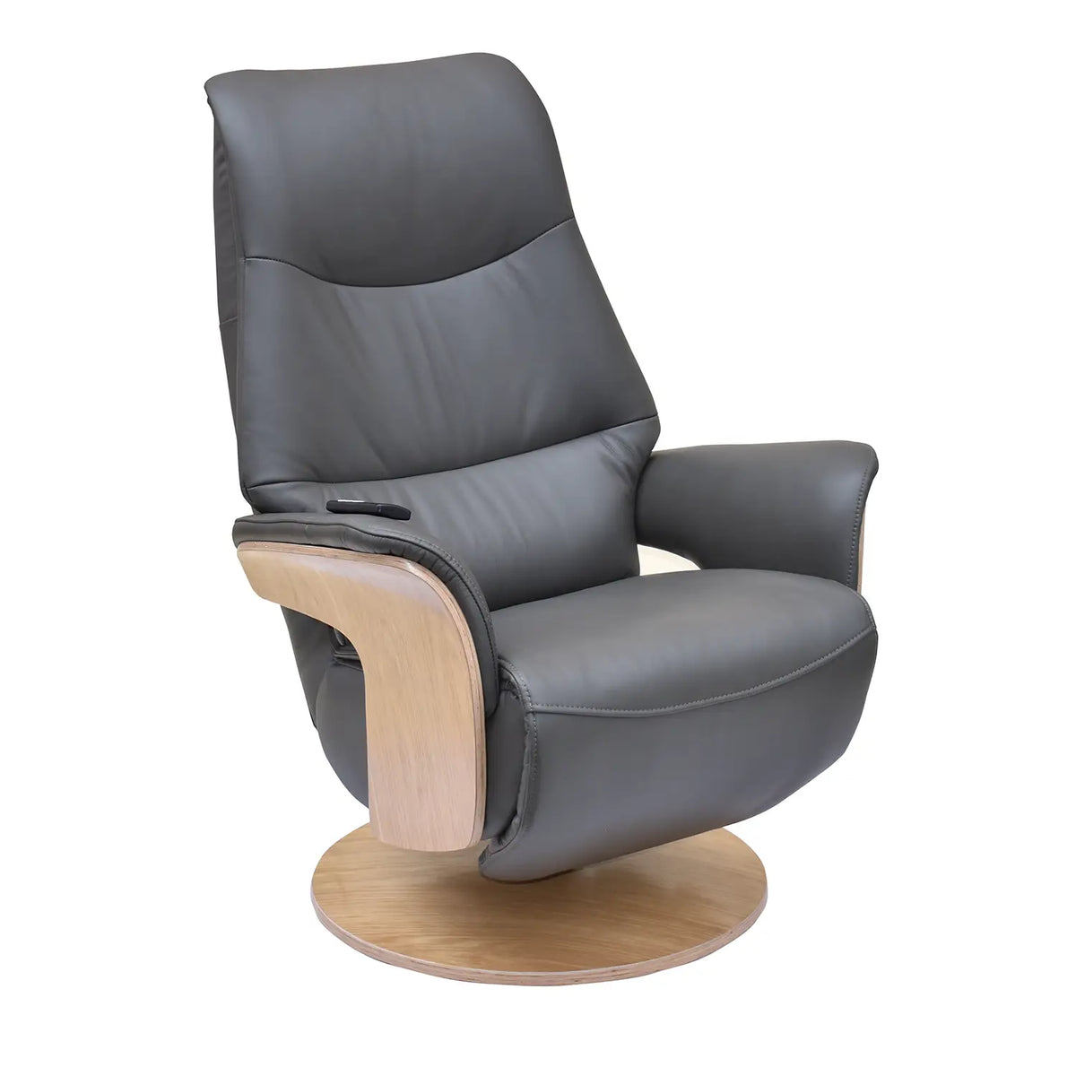 Olaf Leather Look Swivel Recliner Chair - Pendle Village Furniture