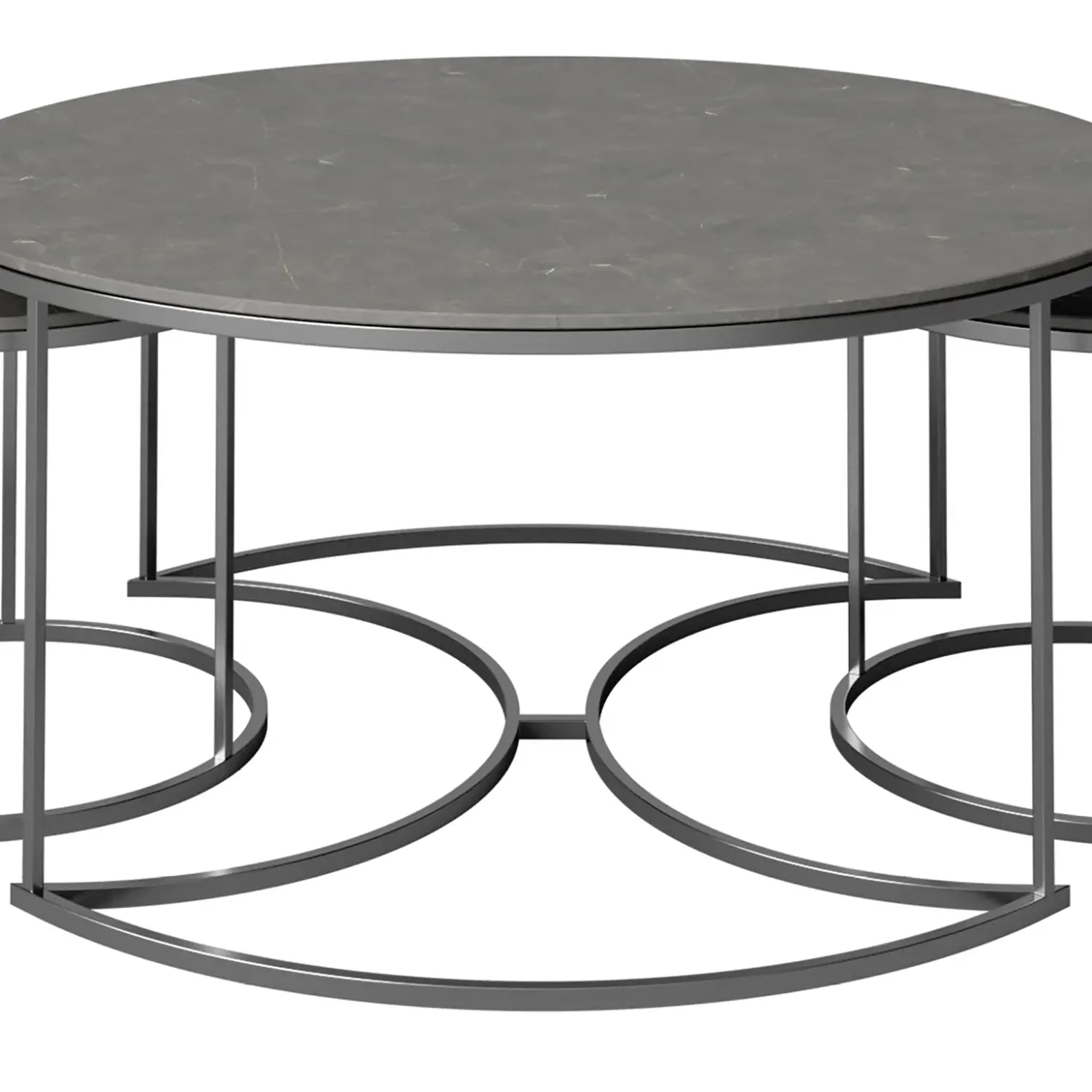 Omega Matte Grey Ceramic Coffee Table Set - Pendle Village Furniture