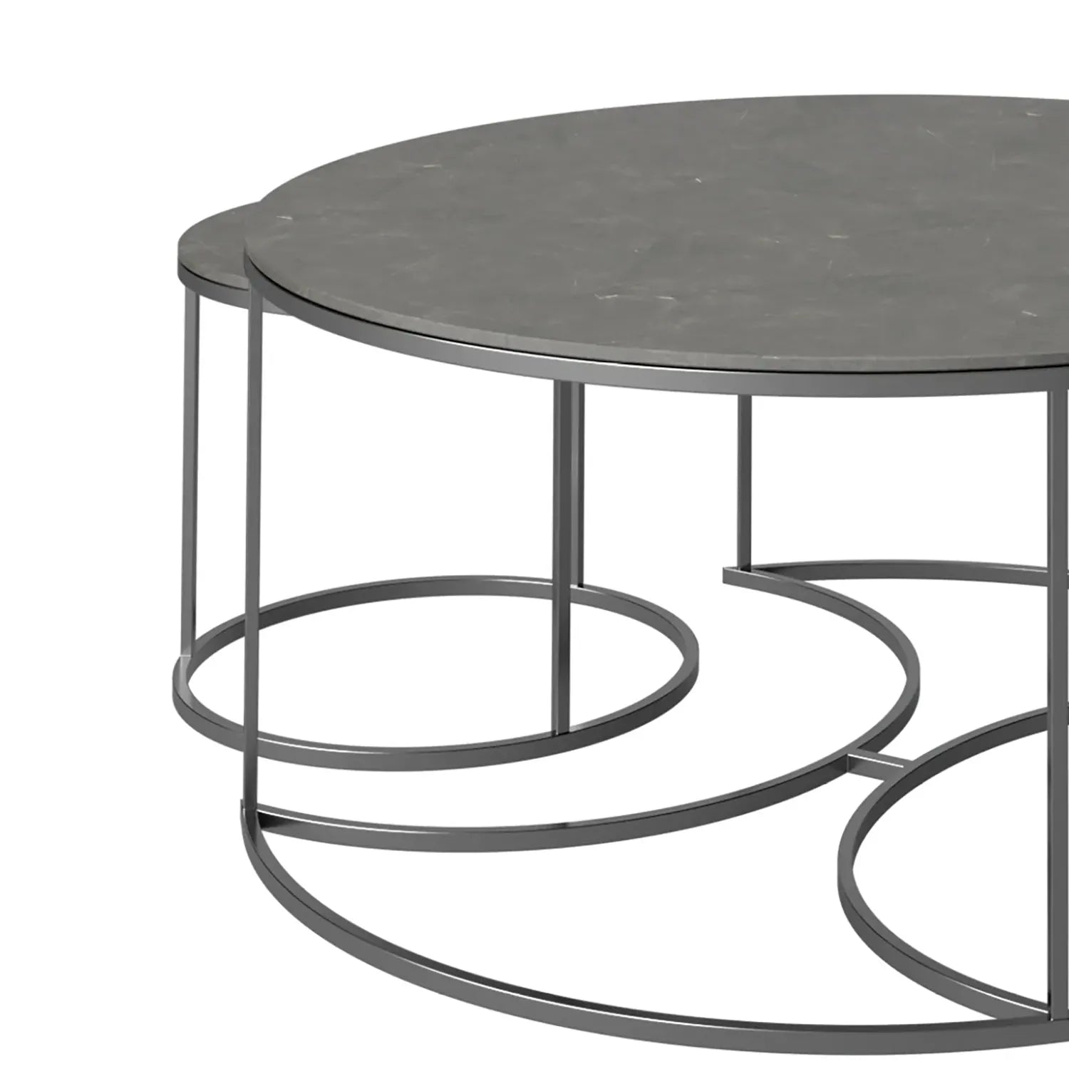 Omega Matte Grey Ceramic Coffee Table Set - Pendle Village Furniture