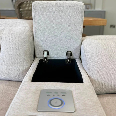 Built-in cupholders for drinks and convenience.