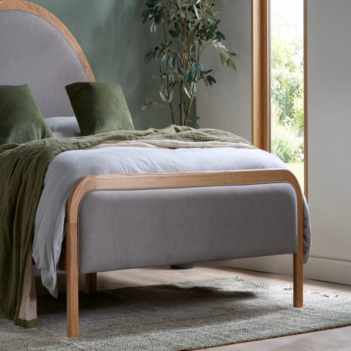 Strong wooden legs providing stable support.