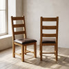 Oscar Oak Dining Chairs - Ladder Back or Cross Back (Set of 4)
