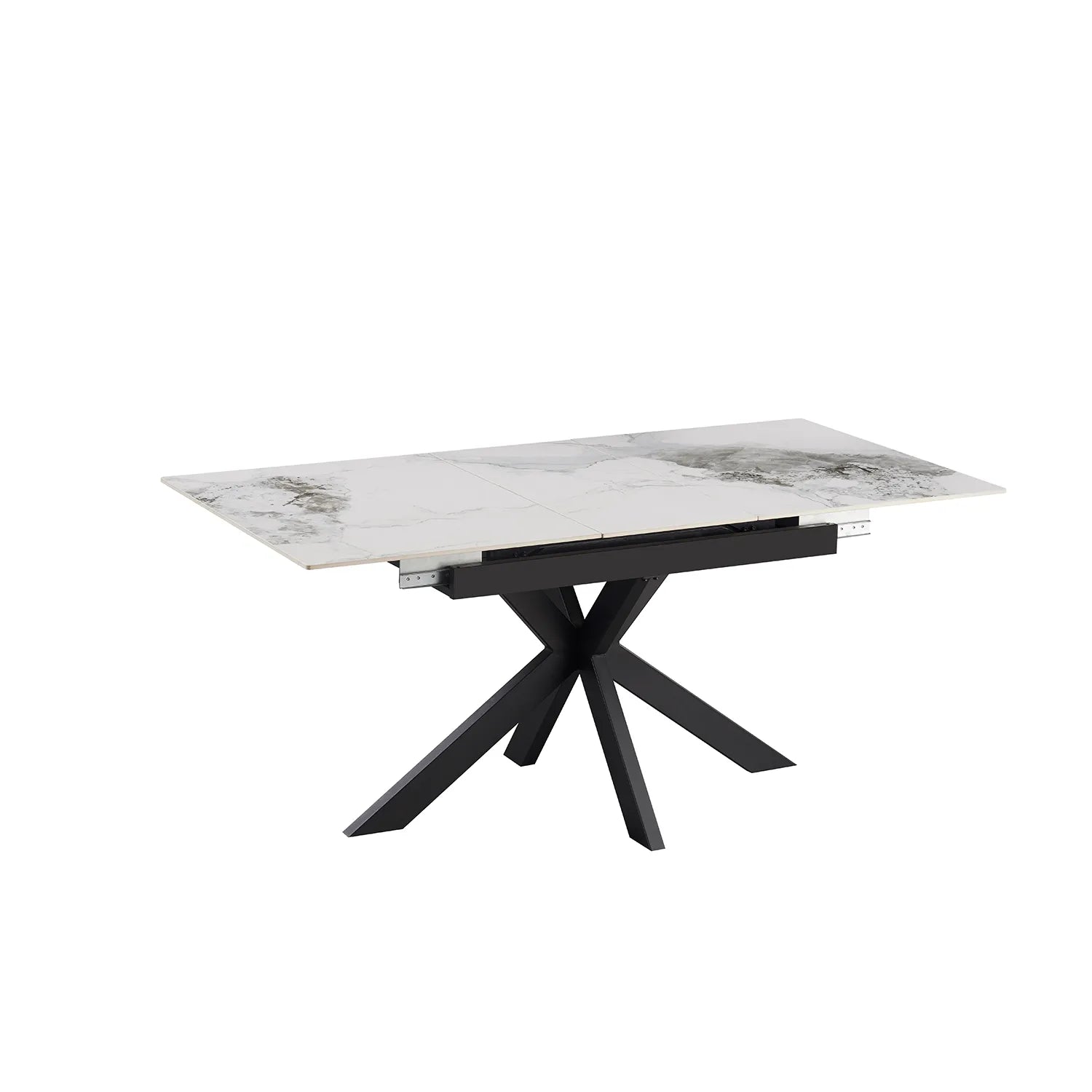 Oslo  White Sintered Stone Ceramic Extending Dining Table - Pendle Village Furniture
