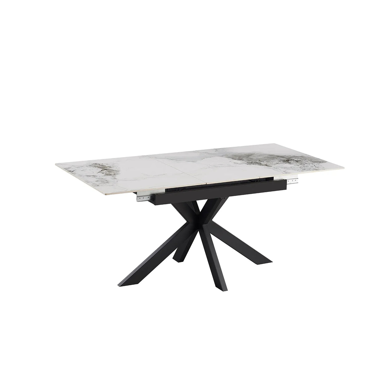 Oslo  White Sintered Stone Ceramic Extending Dining Table - Pendle Village Furniture