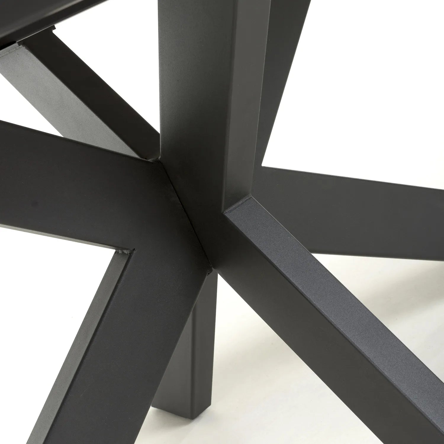 Oslo 1.4M - 1.8M White Ceramic Extending Dining Table - Black Metal Legs