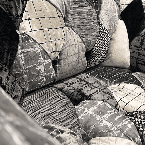 Oswald & Pablo Hereford Patchwork Velvet Chesterfield Sofa