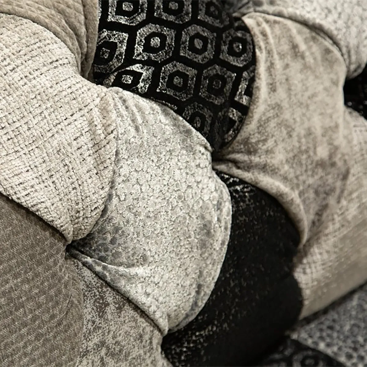 Oswald & Pablo Hereford Patchwork Velvet Chesterfield Sofa