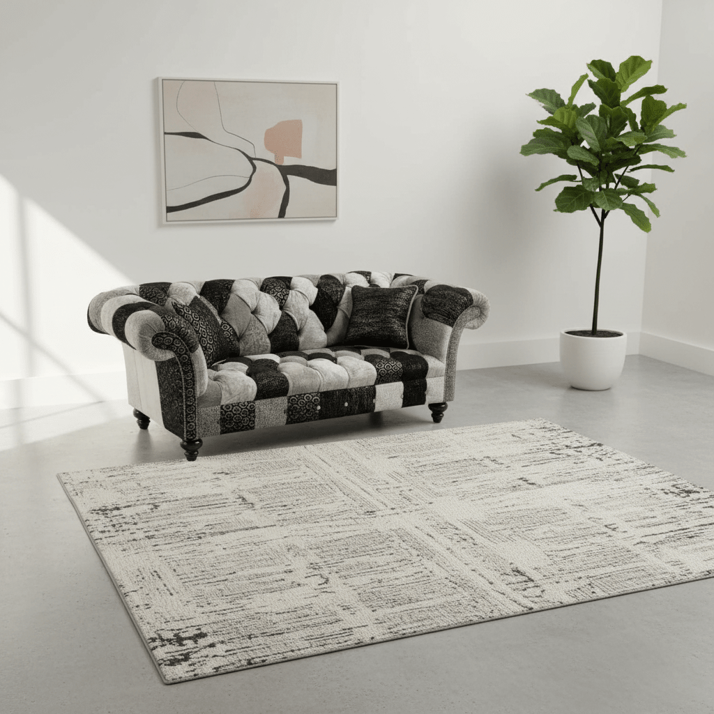 Oswald & Pablo Hereford Patchwork Velvet Chesterfield Sofa