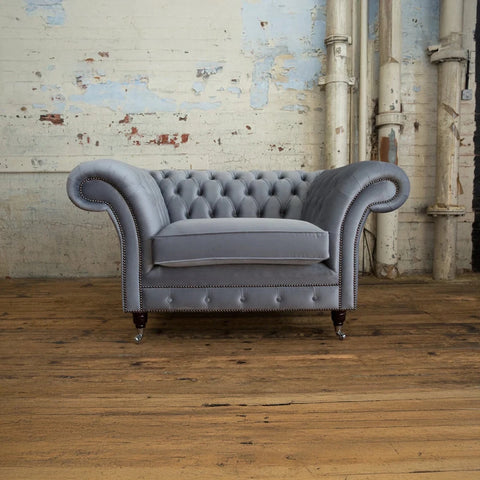 Oswald & Pablo Woodstock Velvet Chesterfield Sofa