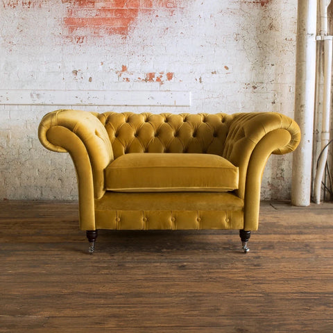 Oswald & Pablo Woodstock Velvet Chesterfield Sofa
