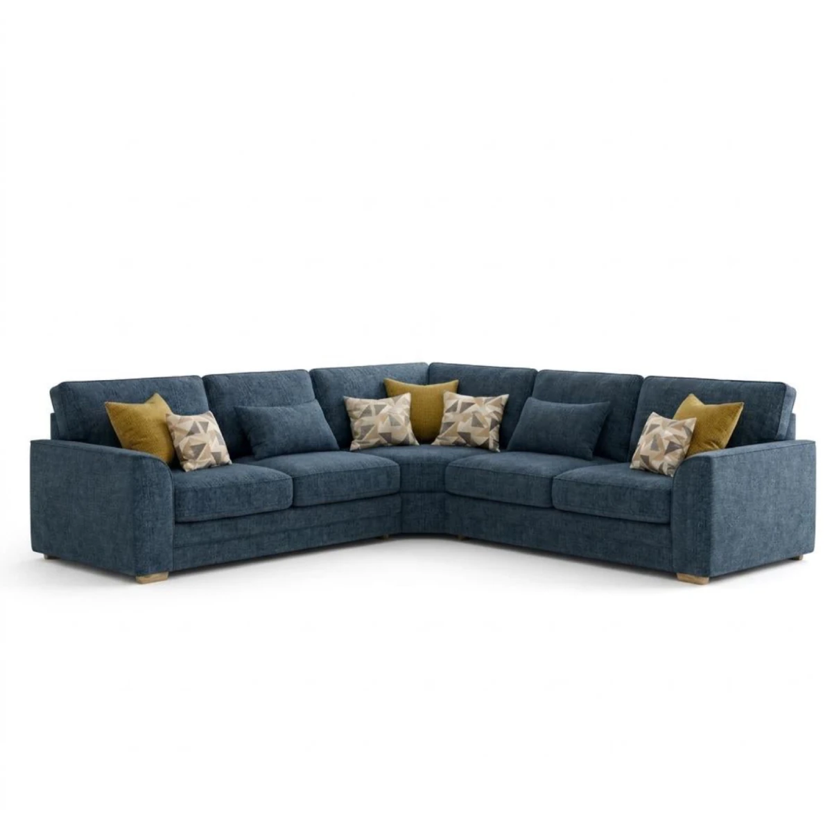 Cozy corner sofa with plush cushions and stylish finish.