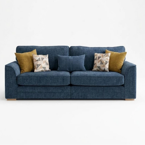 Luxury 4 seater fabric sofa with deep seating and support.