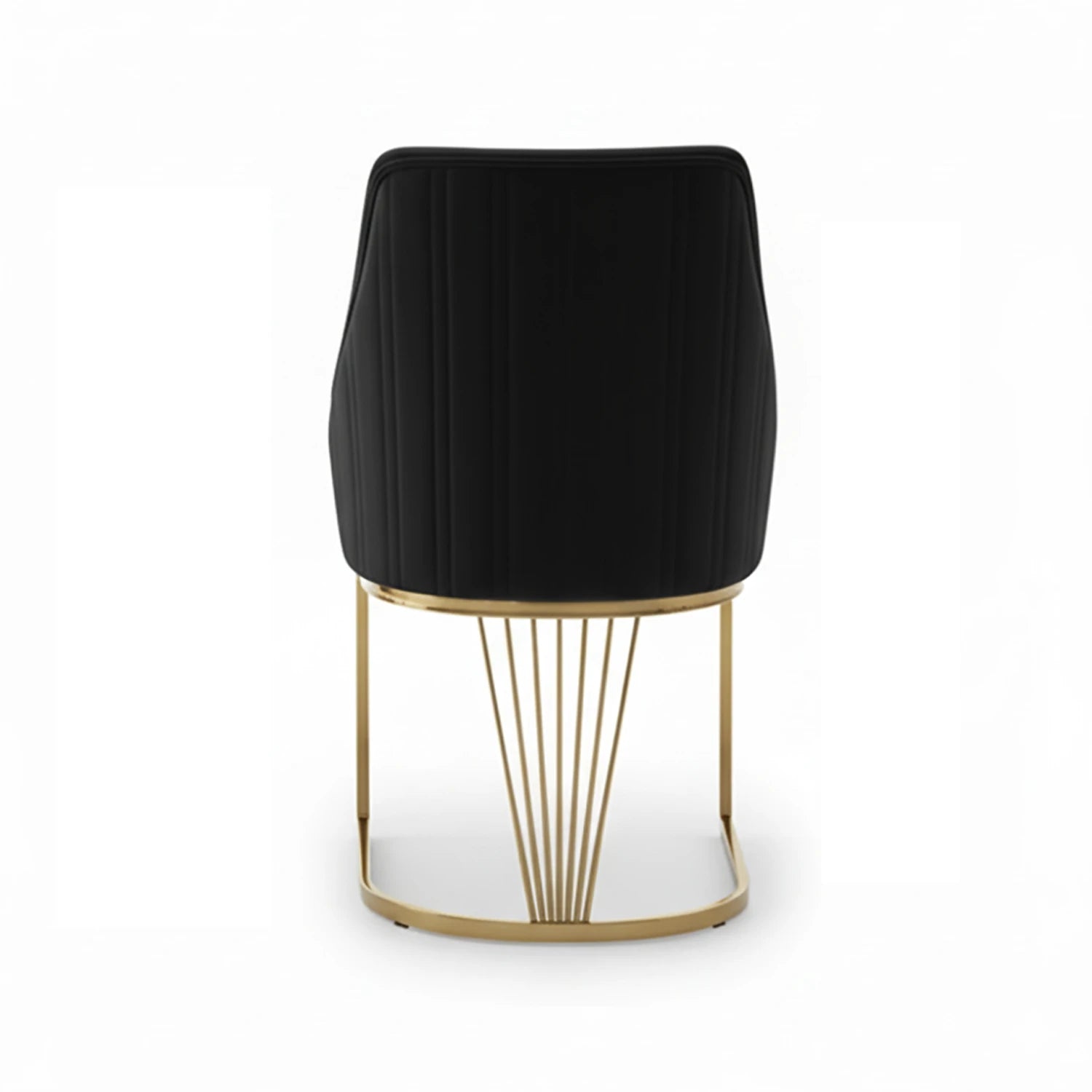 Ottavia Black Velvet Dining Chairs with Gold Base – Set of 4 - Pendle Village Furniture