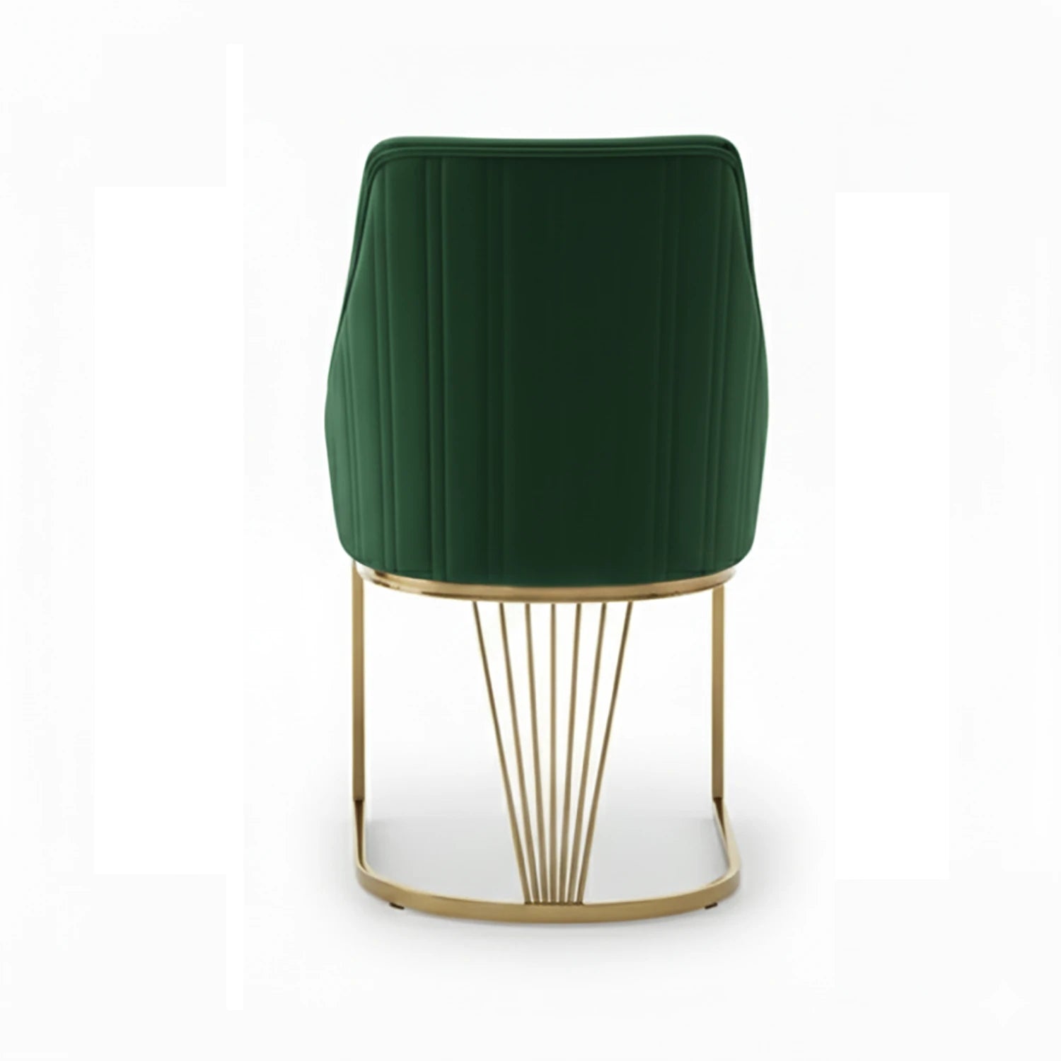 Ottavia Green Velvet Dining Chairs with Gold Base – Set of 4 - Pendle Village Furniture