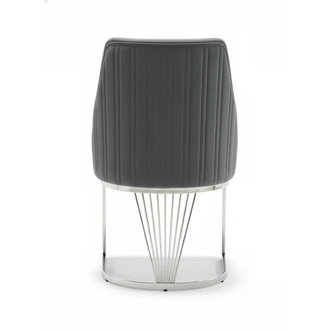 Madrid Grey Marble Dining Table with Ottavia Grey Velvet Chairs - Pendle Village Furniture