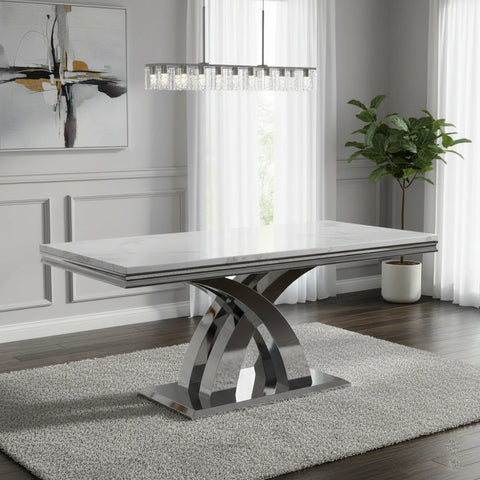 Ottavia Marble Top Dining Table – Luxury Modern 1.8m Dining Table
