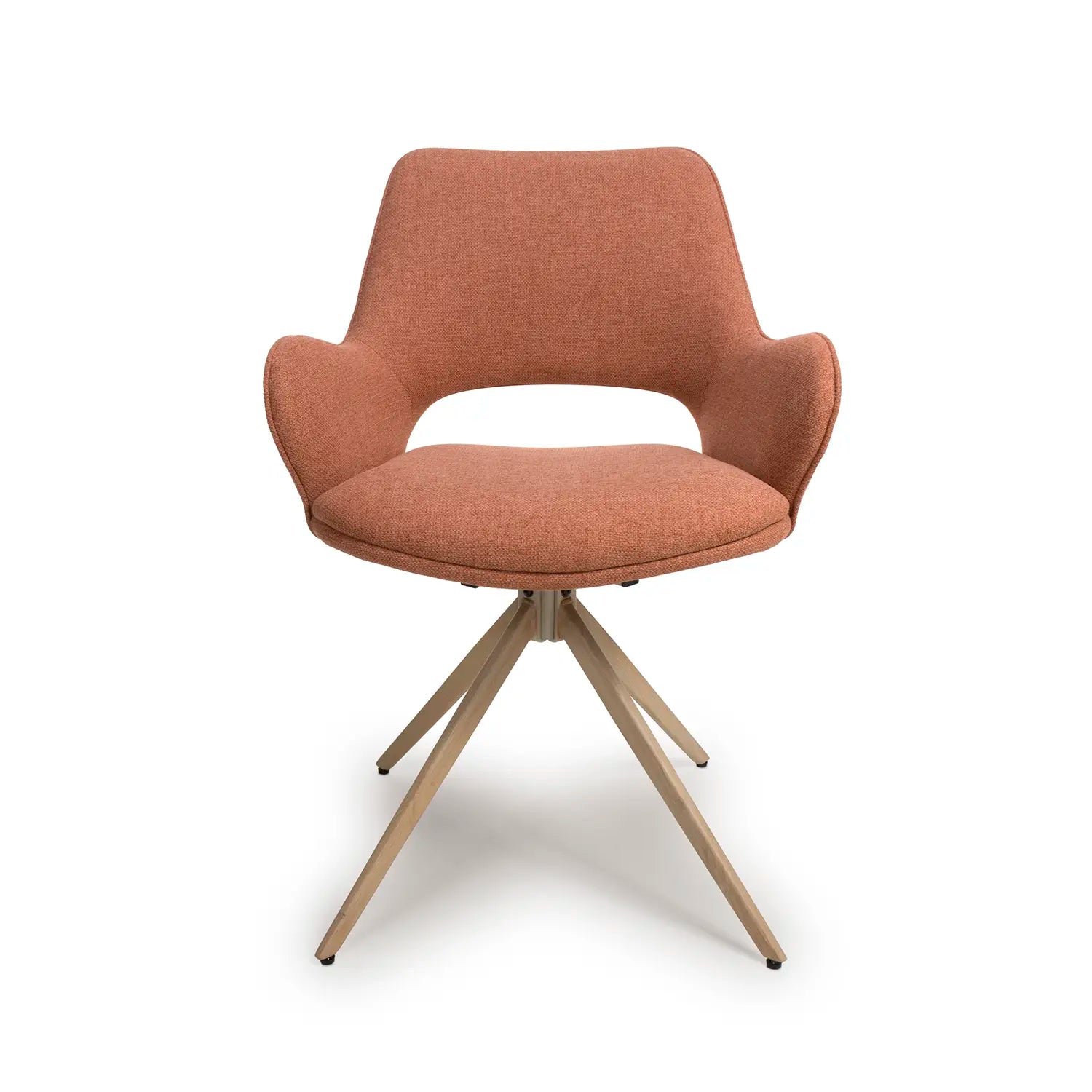 Paris Fabric Swivel Dining Chairs With Arms – Set of 4 - Pendle Village Furniture
