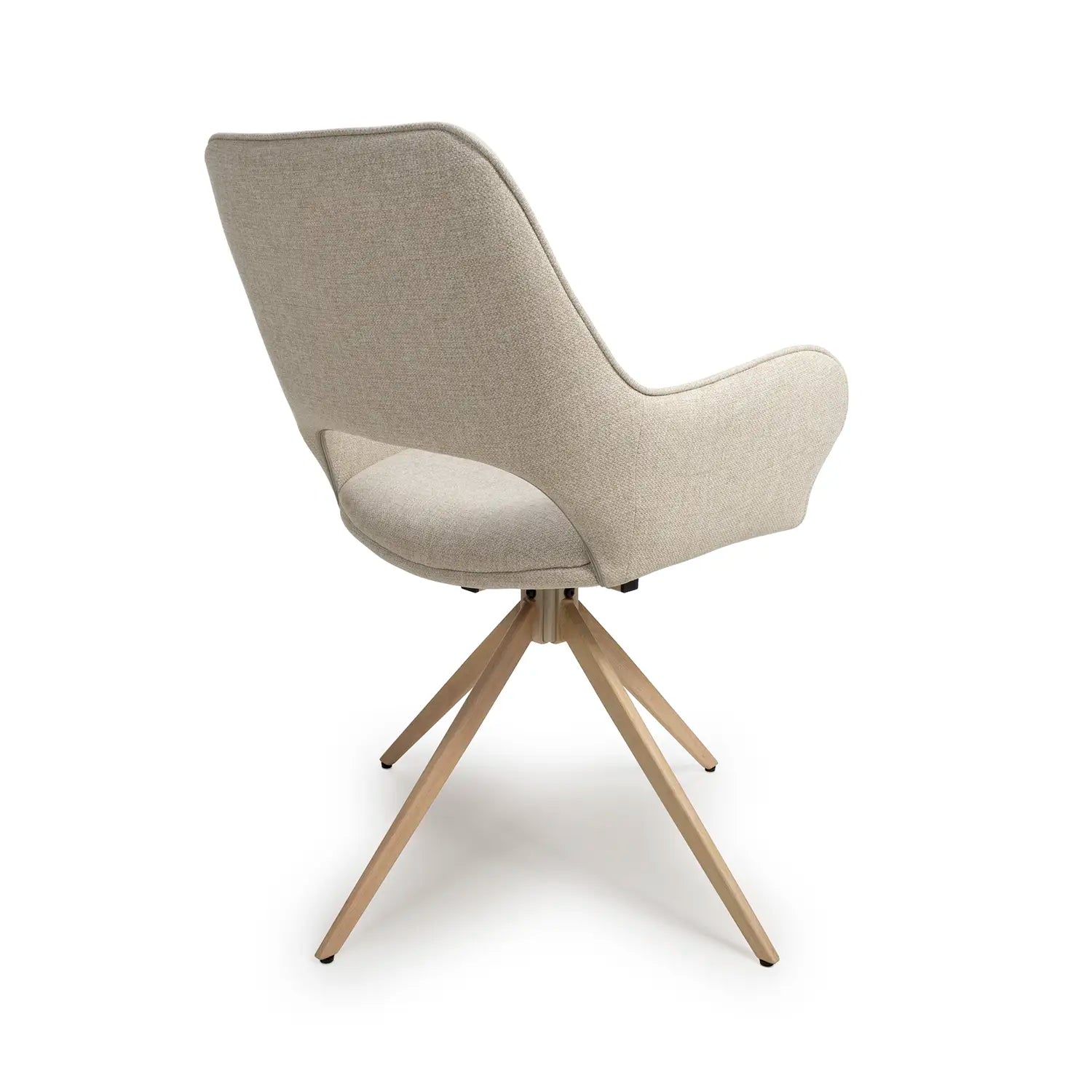 Paris Fabric Swivel Dining Chairs With Arms – Set of 4 - Pendle Village Furniture