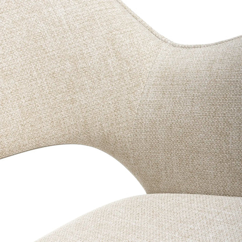 Paris Fabric Swivel Dining Chairs With Arms – Set of 4 - Pendle Village Furniture
