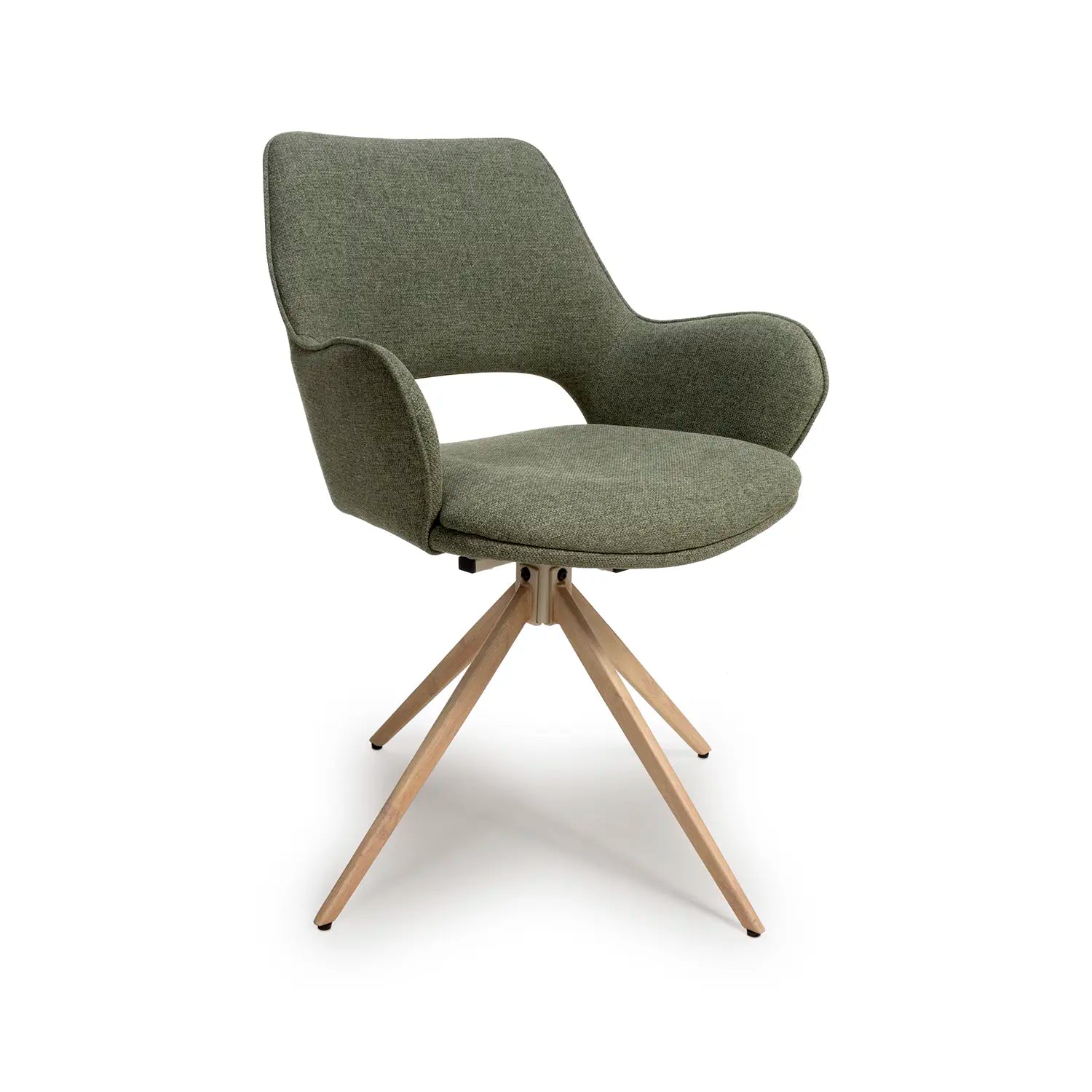 Paris Fabric Swivel Dining Chairs With Arms – Set of 4 - Pendle Village Furniture