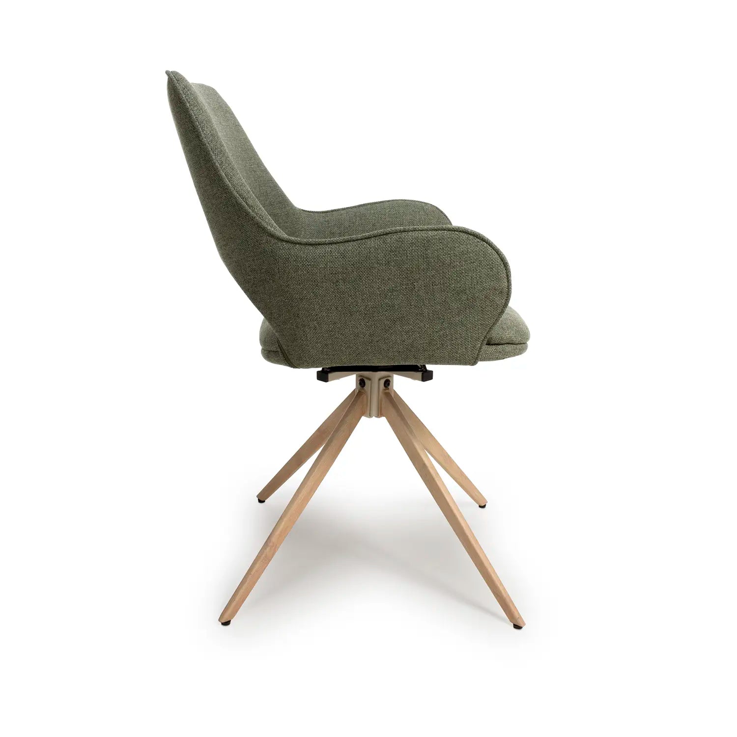Paris Fabric Swivel Dining Chairs With Arms – Set of 4 - Pendle Village Furniture