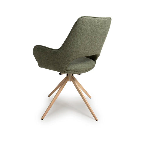 Paris Fabric Swivel Dining Chairs With Arms – Set of 4 - Pendle Village Furniture