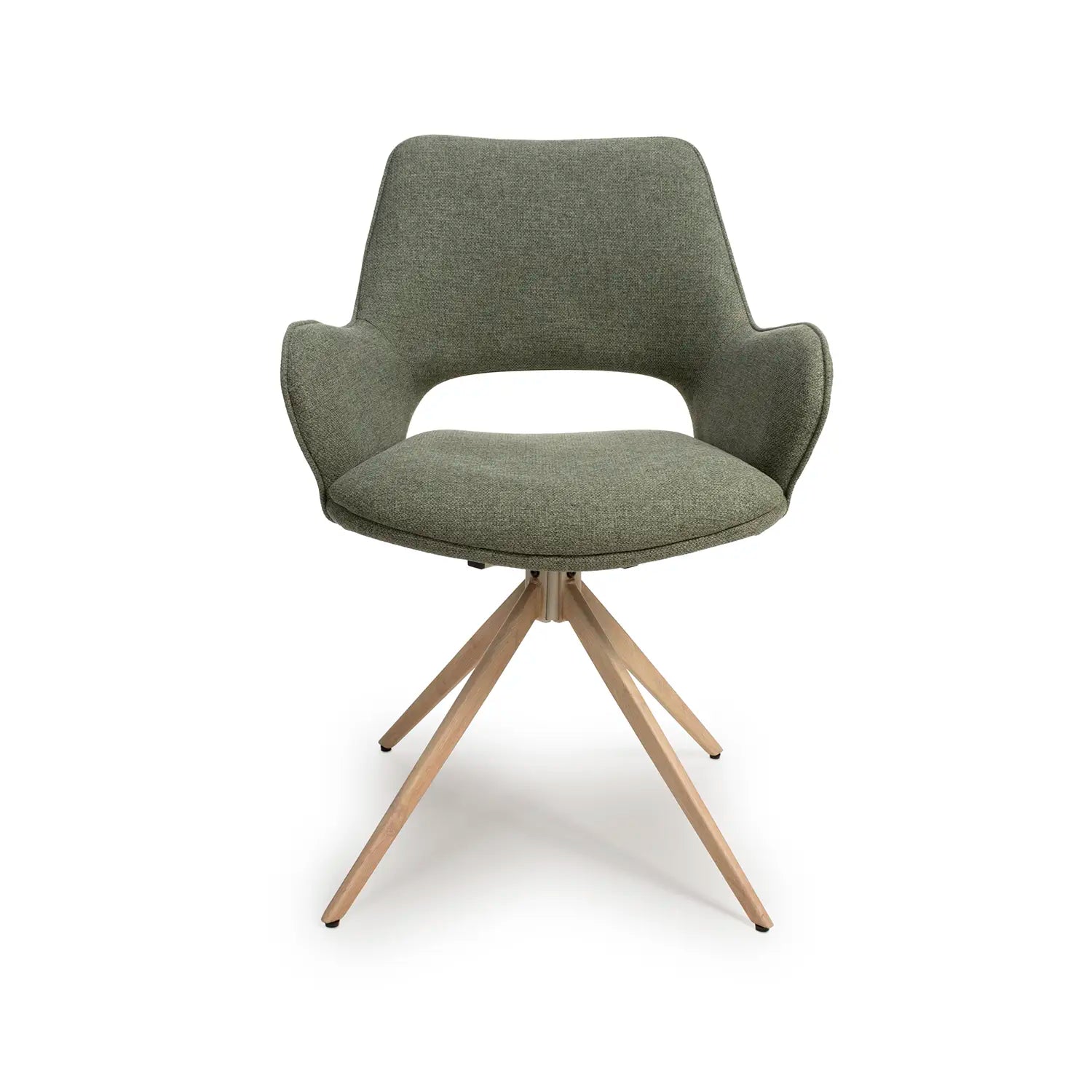 Paris Fabric Swivel Dining Chairs With Arms – Set of 4 - Pendle Village Furniture