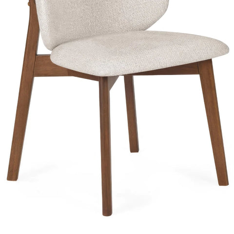 Portofino cream chenille dining chair Leg Base