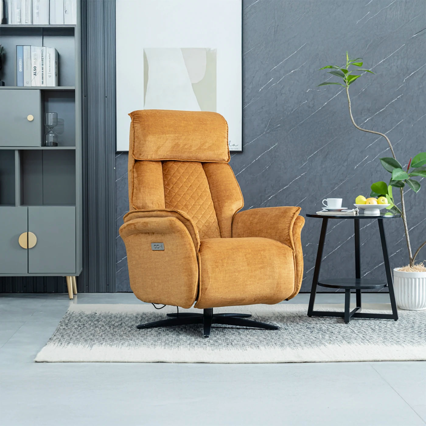 Paddington Amber Dual Motor Swivel Recliner Chair - Pendle Village Furniture