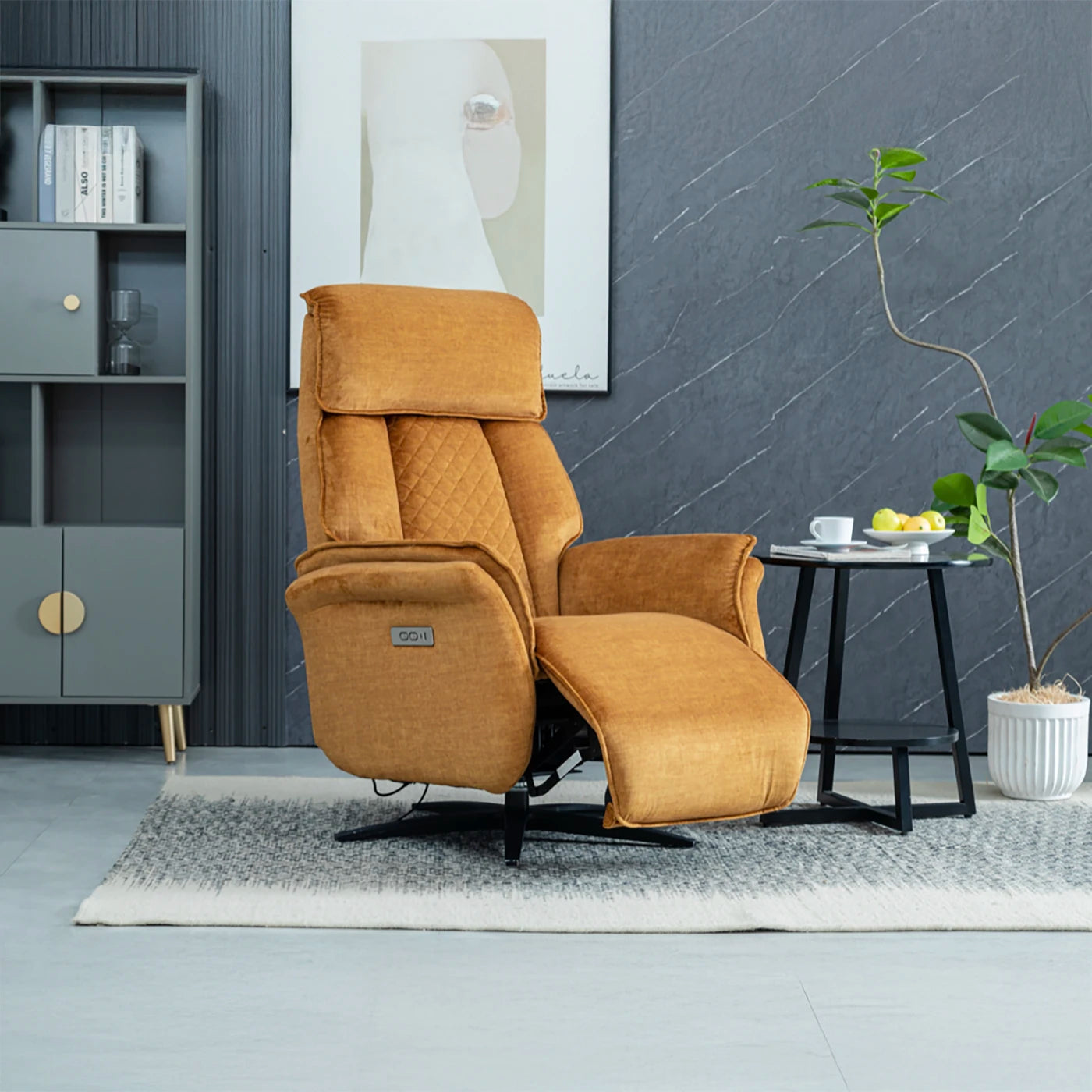 Paddington Amber Dual Motor Swivel Recliner Chair - Pendle Village Furniture