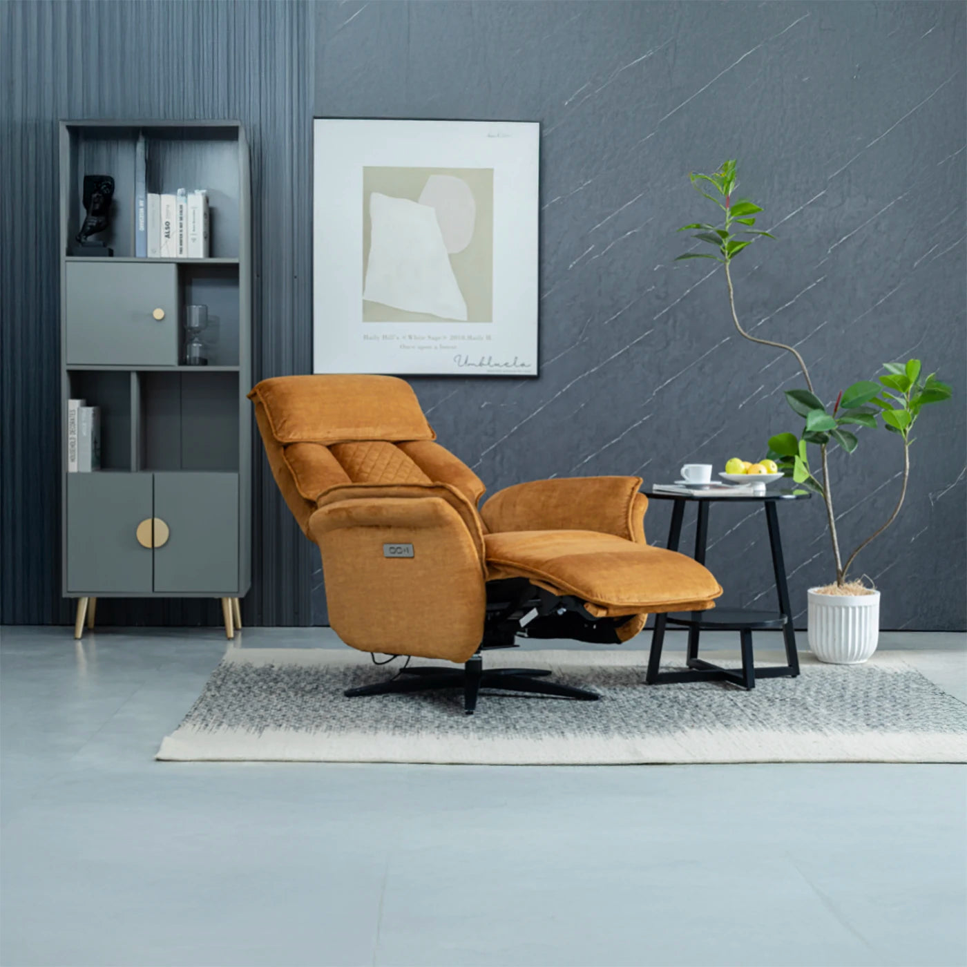 Paddington Amber Dual Motor Swivel Recliner Chair - Pendle Village Furniture