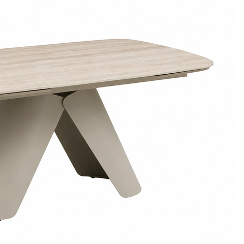 Paisley 180–280cm Travertine Sintered Stone Extending Dining Table
