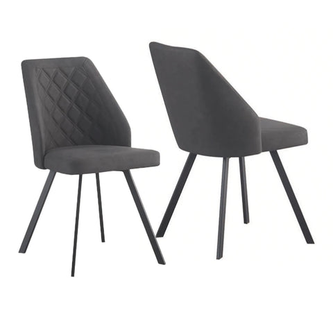 Kastonia 1.4M Kamite Grey Sintered Stone Ext Dining Table with Palermo Dining Chairs