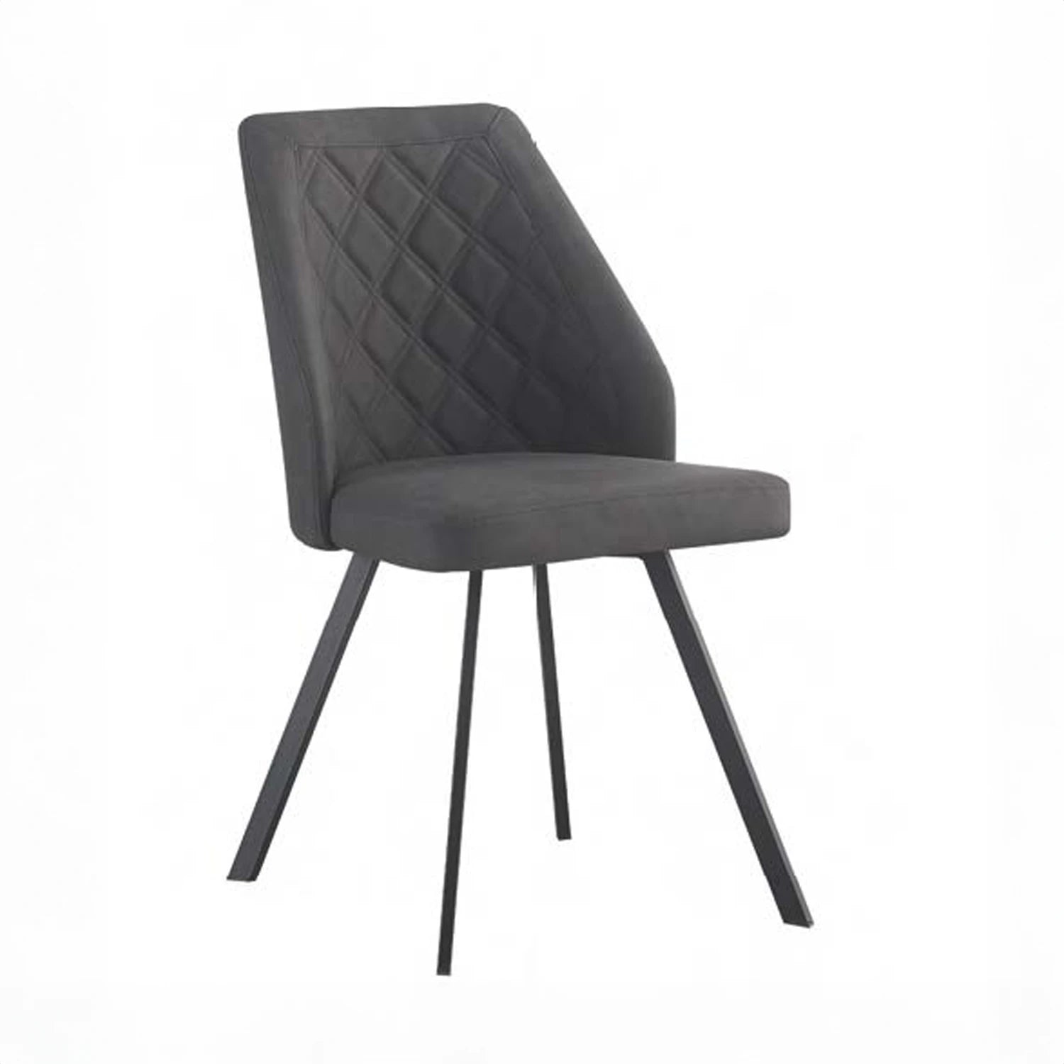Palermo Distressed Dark Grey Leather Set Of 4 Dining Chairs - Pendle Village Furniture