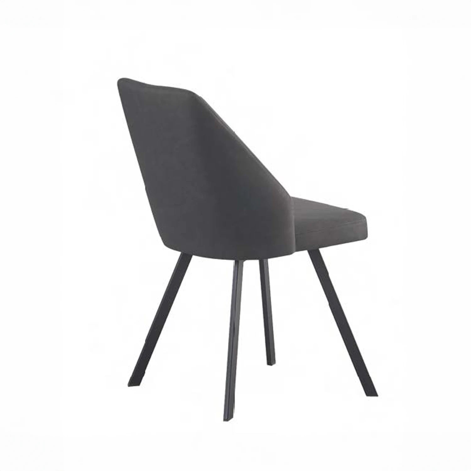 Palermo Distressed Dark Grey Leather Set Of 4 Dining Chairs - Pendle Village Furniture