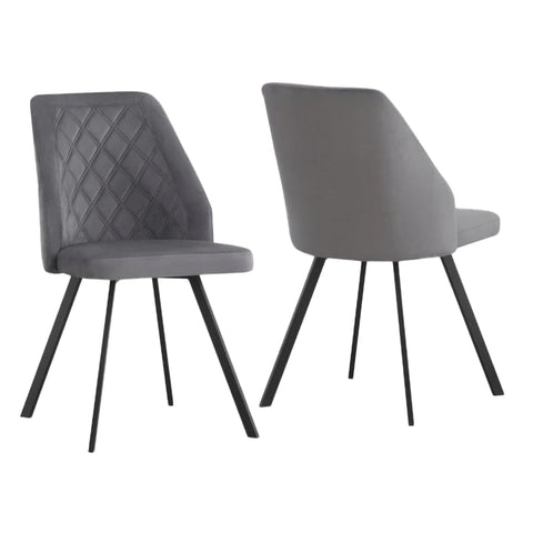 Kastonia 1.4M Kamite Grey Sintered Stone Ext Dining Table with Palermo Dining Chairs