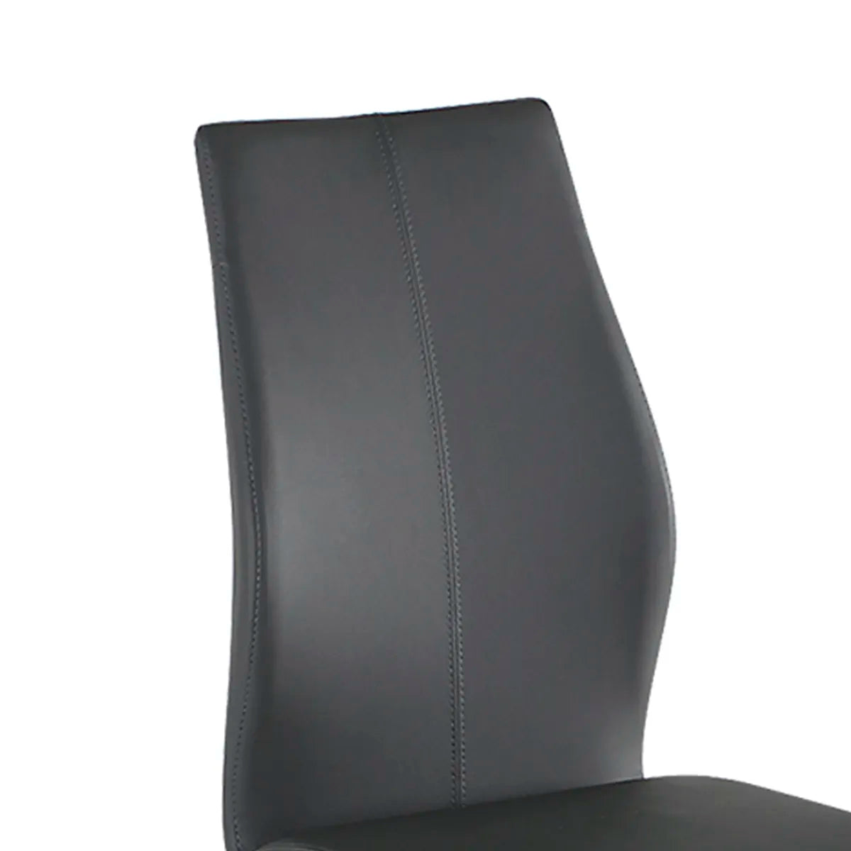 Set of 4 Panama Grey Premium Faux Leather Dining Chairs