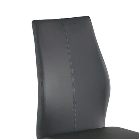 Set of 4 Panama Grey Premium Faux Leather Dining Chairs