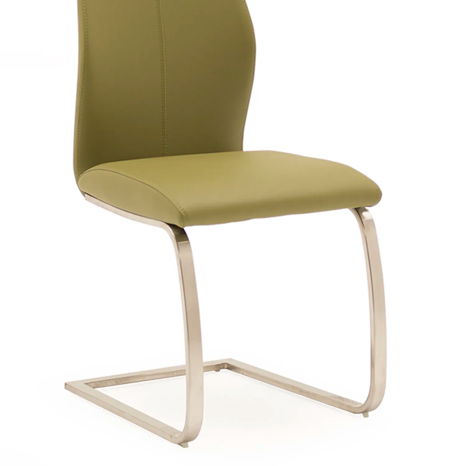 Set of 4 Panama Olive Green Upholstered Dining Chairs