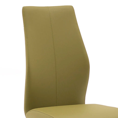 Set of 4 Panama Olive Green Upholstered Dining Chairs