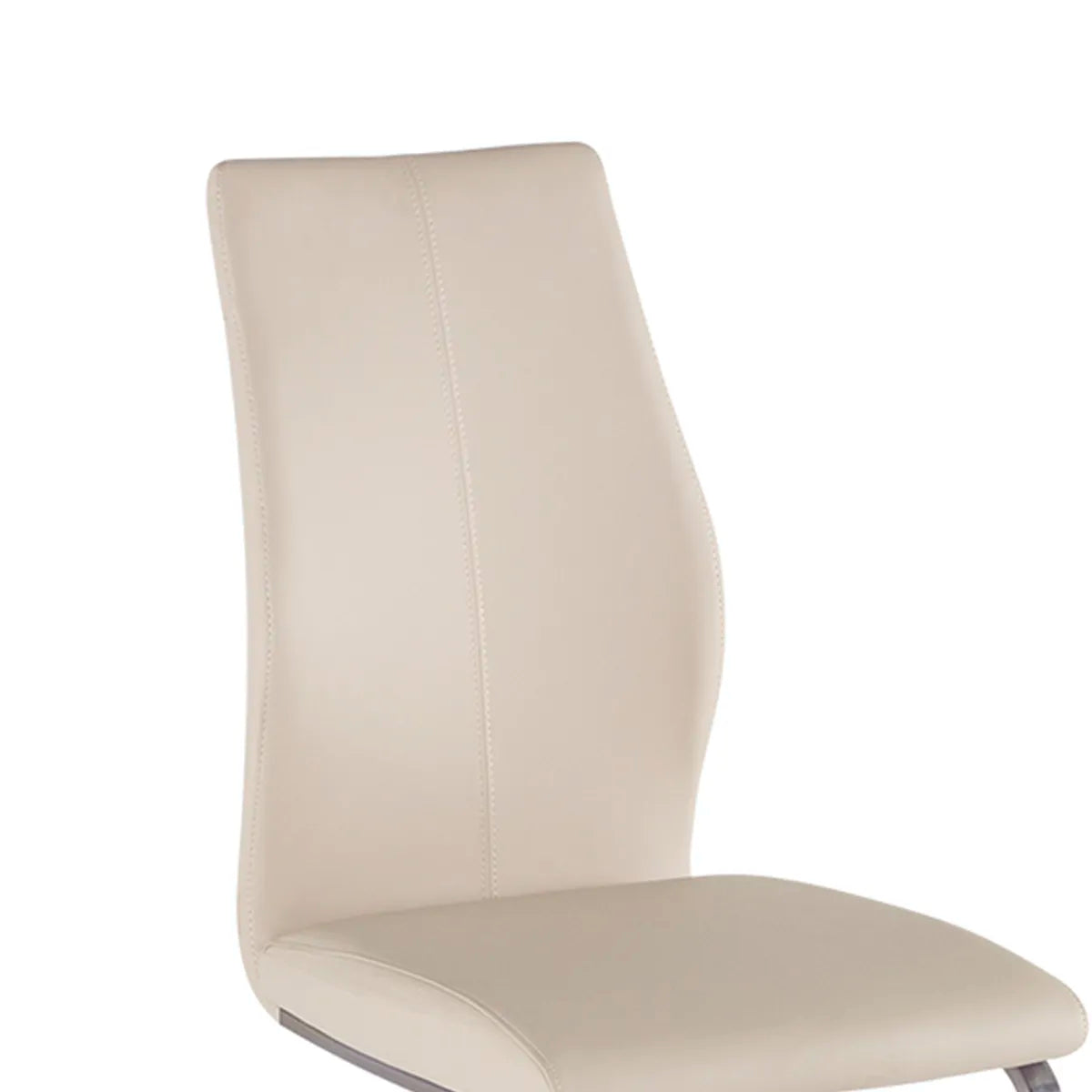 Set of 4 Panama Taupe Premium Faux Leather Dining Chairs