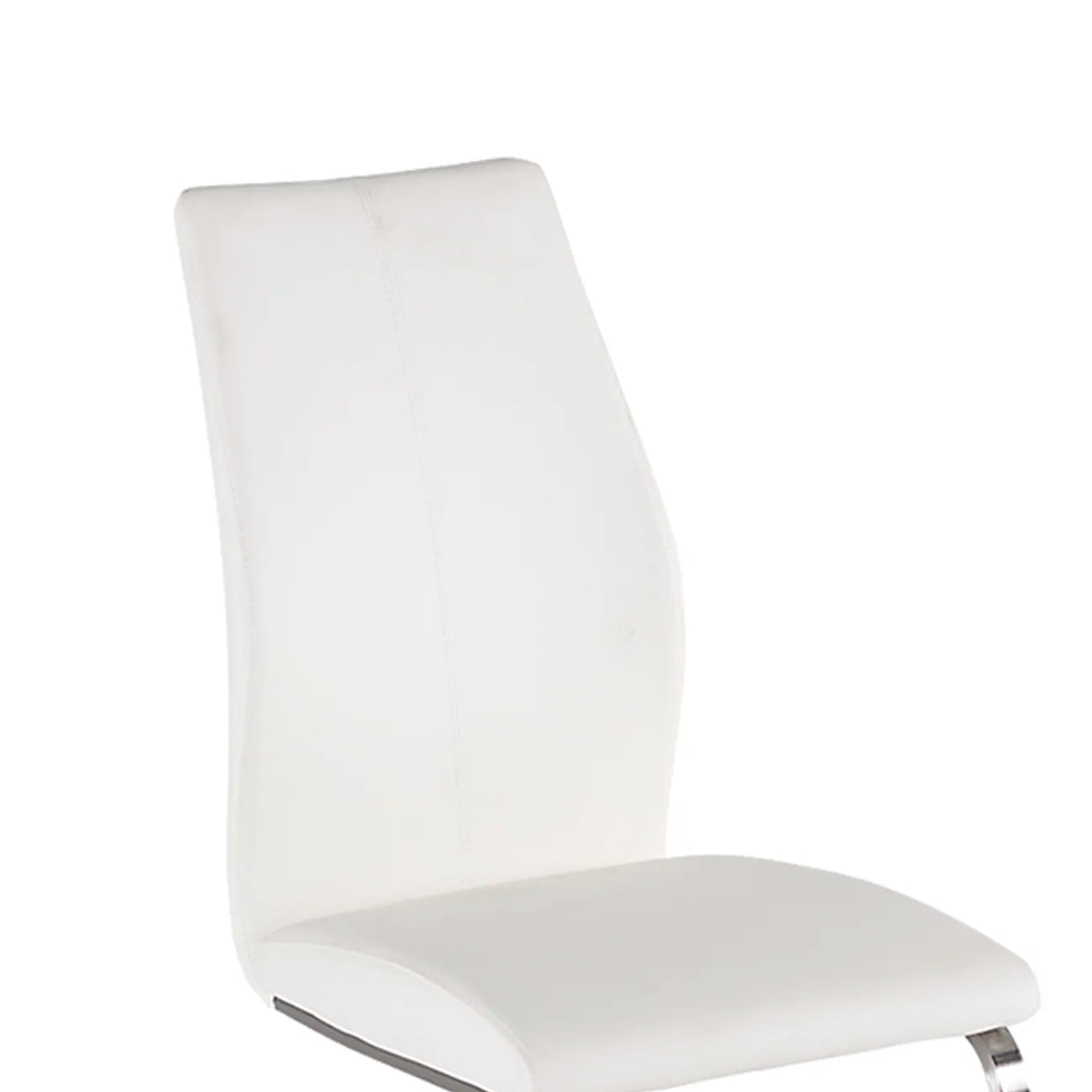 Set of 4 Panama White Premium Faux Leather Dining Chairs