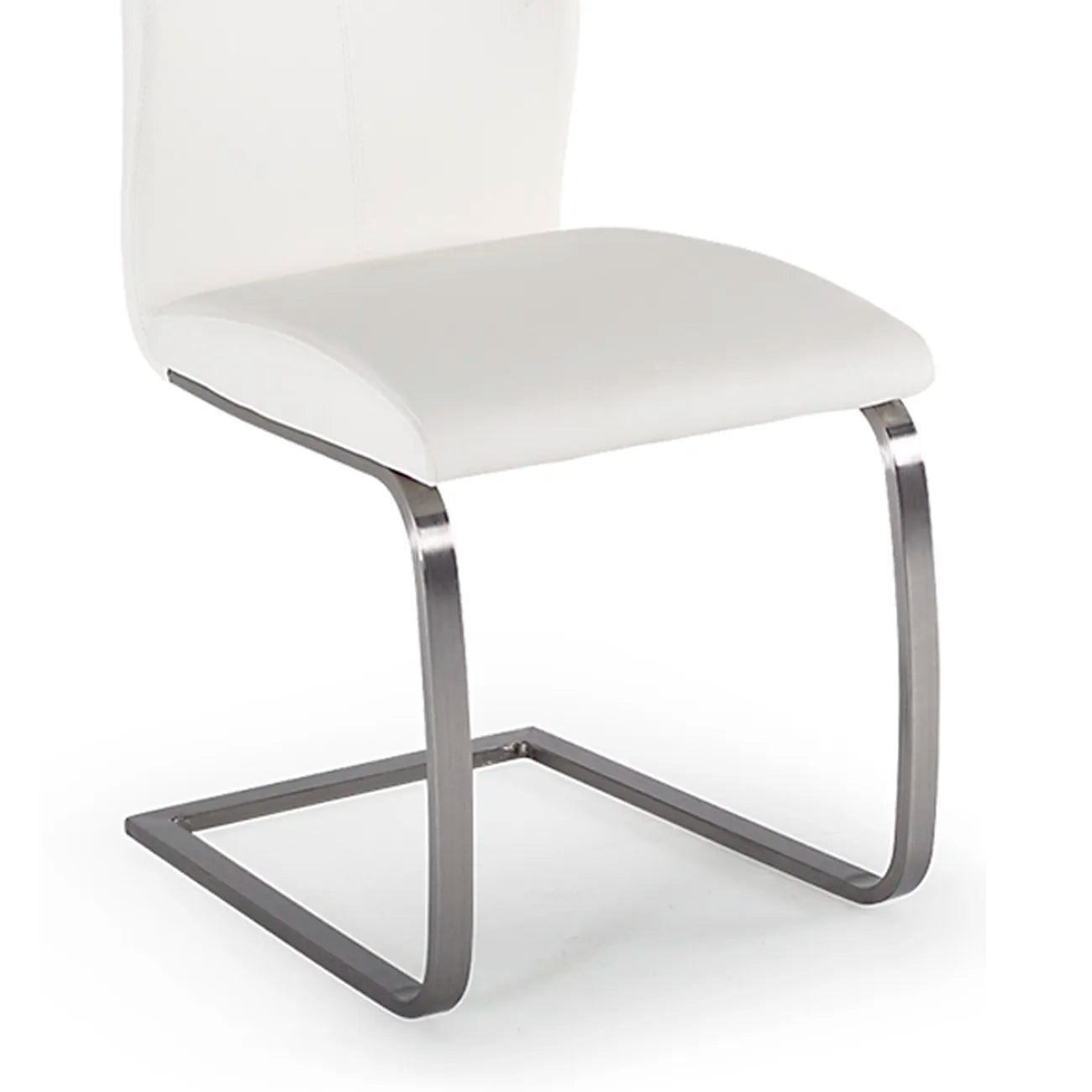 Set of 4 Panama White Premium Faux Leather Dining Chairs