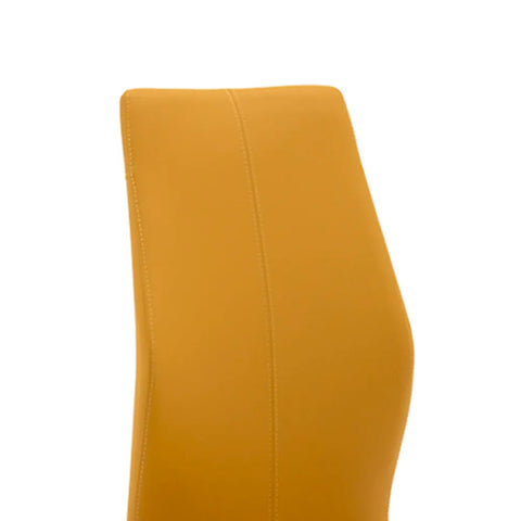 Set of 4 Panama Pumpkin Premium Faux Leather Dining Chairs