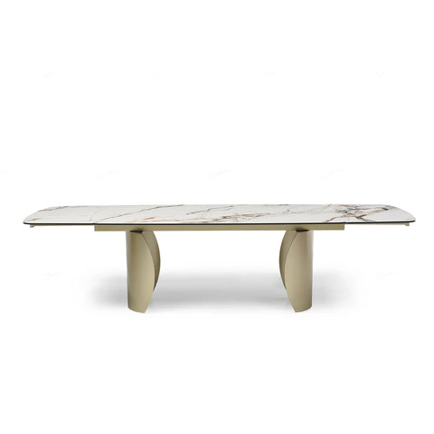 Paoli Matt White  Italian Ceramic Extending Dining Table
